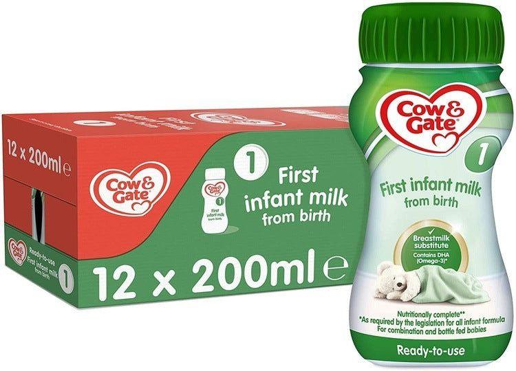 Cow & Gate 1 First Infant Milk from Newborn 200ml (Pack of 12 x 200ml) - Cow & Gate EasyMeds Pharmacy