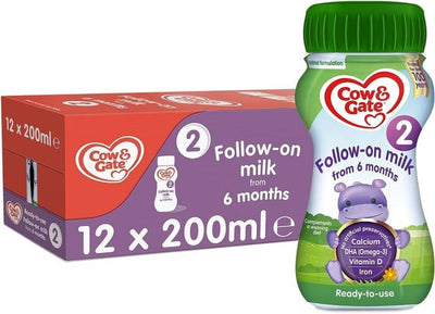 Cow & Gate 2 Follow On Milk Liquid 200ml x 12 -   Cow & Gate EasyMeds Pharmacy