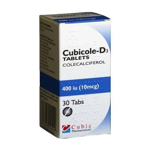 Cubicole Vitamin D3 400IU Tablets x 30 | Vitamin D3 Supplement - Cubicole EasyMeds Pharmacy
