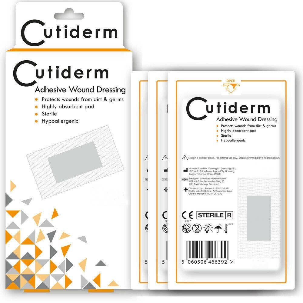Cutiderm Adhesive Sterile Wound Dressings 80mm x 100mm x 10 - Cutiderm EasyMeds Pharmacy