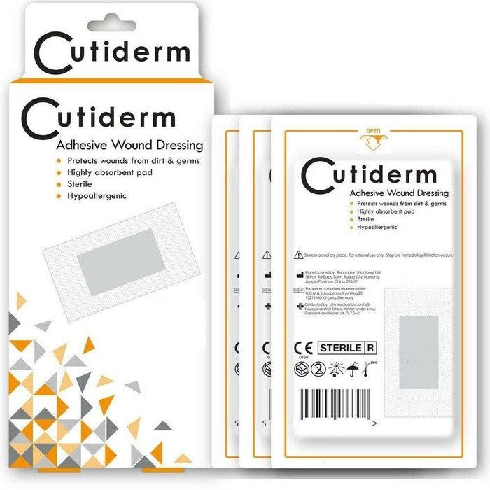 Cutiderm Adhesive Wound Dressings 80mm x 150mm x 10 - Cutiderm EasyMeds Pharmacy