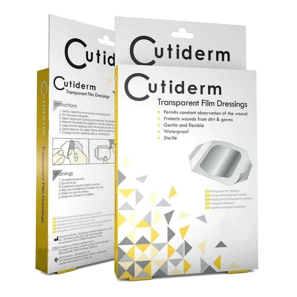 Cutiderm Transparent Film Dressings 100mm x 120mm x 10 - Cutiderm EasyMeds Pharmacy