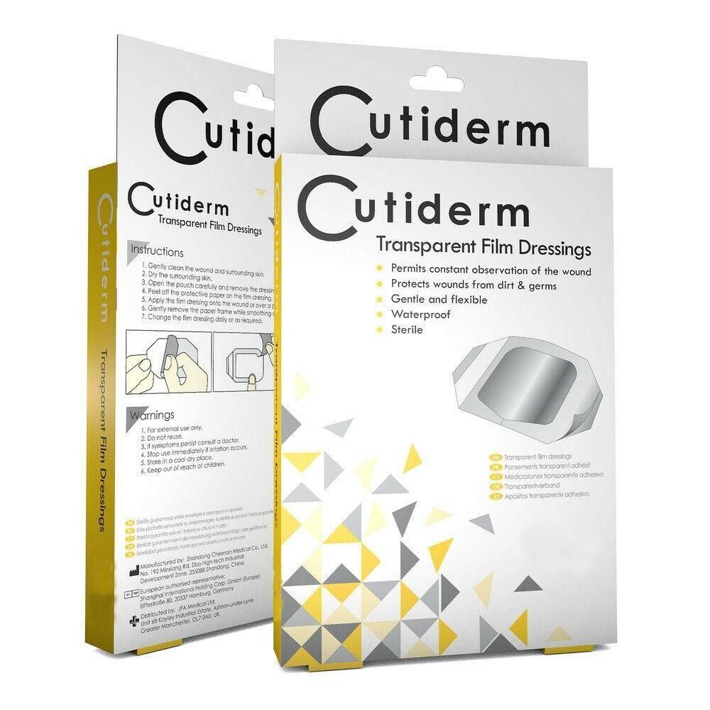 Cutiderm Transparent Film Dressings 60mm x 70mm x 10 - Cutiderm EasyMeds Pharmacy
