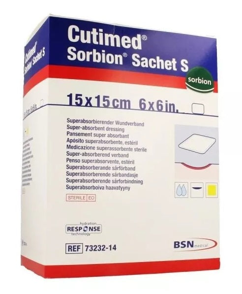 Cutimed Sorbion Sachet S Dressings 15cm x 15cm x 10
