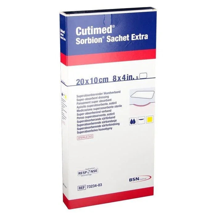 Cutimed Sorbion Sachet Extra Dressing 20cm x 10cm x5 - BSN Medical EasyMeds Pharmacy