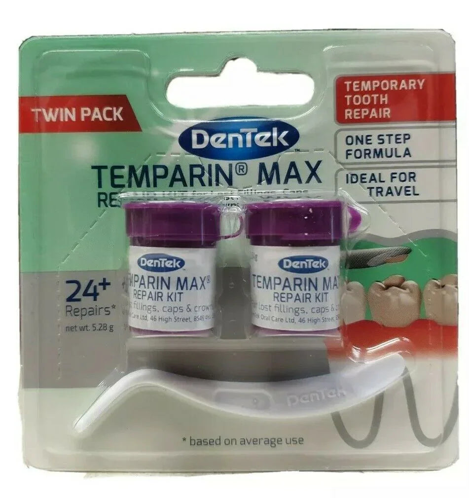 DenTek TWIN PACK Temporary Filling Repair Kit Cement Lost Tooth & Loose Caps - DenTek EasyMeds Pharmacy