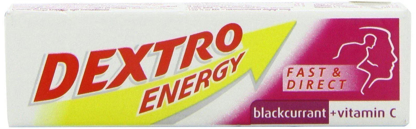 Dextro Energy Glucose Blackcurrant Pack of 47g x 14 x 24 Packs - Dextro Energy EasyMeds Pharmacy