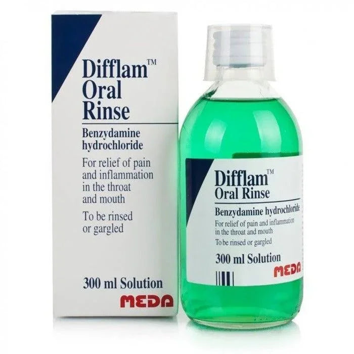 Difflam Oral Rinse Mouthwash 300ml - Meda EasyMeds Pharmacy