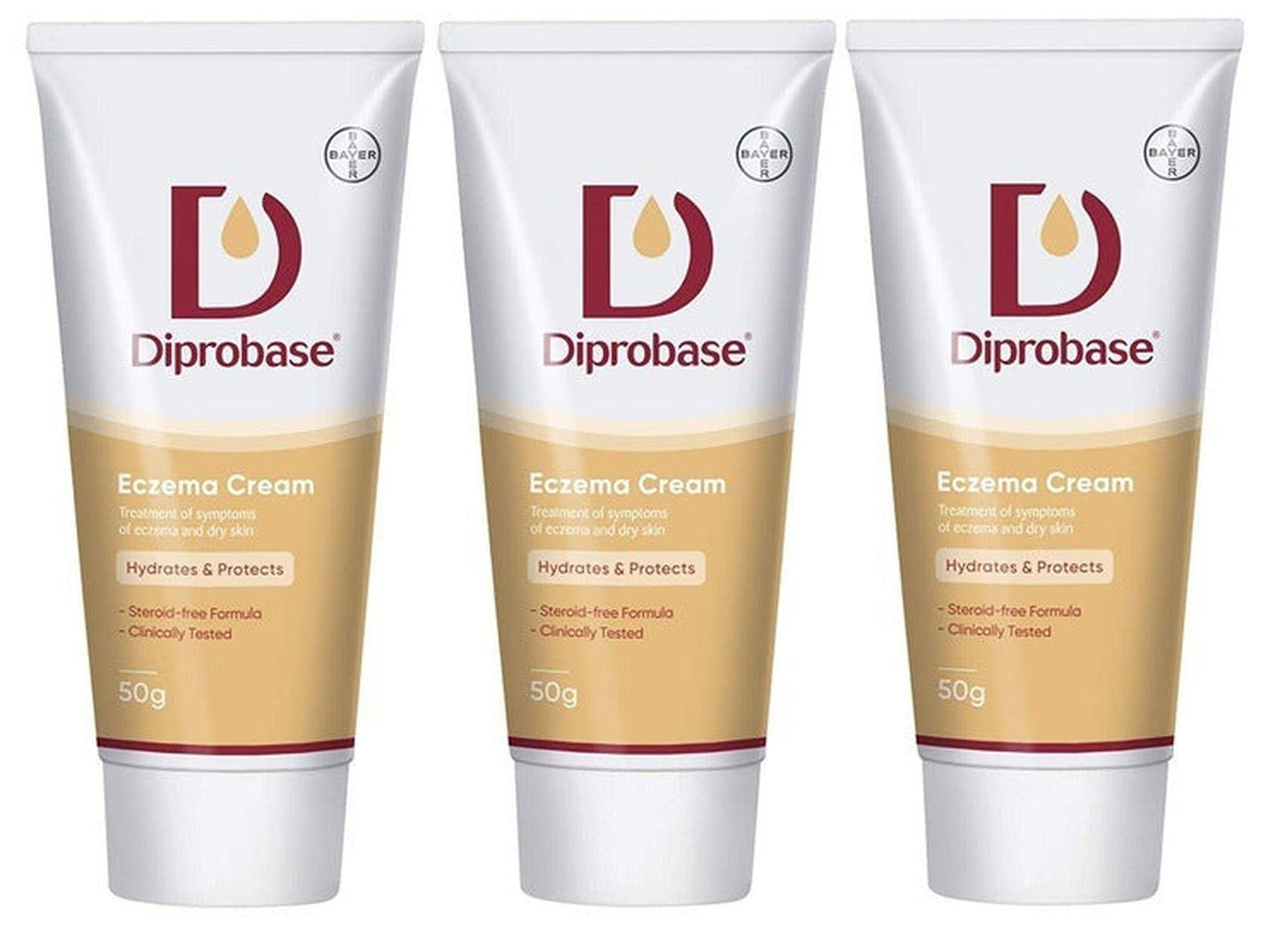 Diprobase Cream 50g Triple Pack - Dry Skin Emollient Cream - Bayer EasyMeds Pharmacy