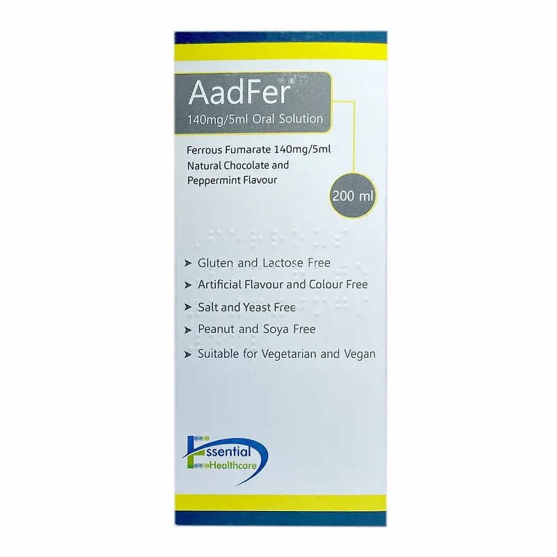 AADFER Ferrous Fumarate 140mg/5ml Suspension 200ml (Galfer Syrup Equivalent)