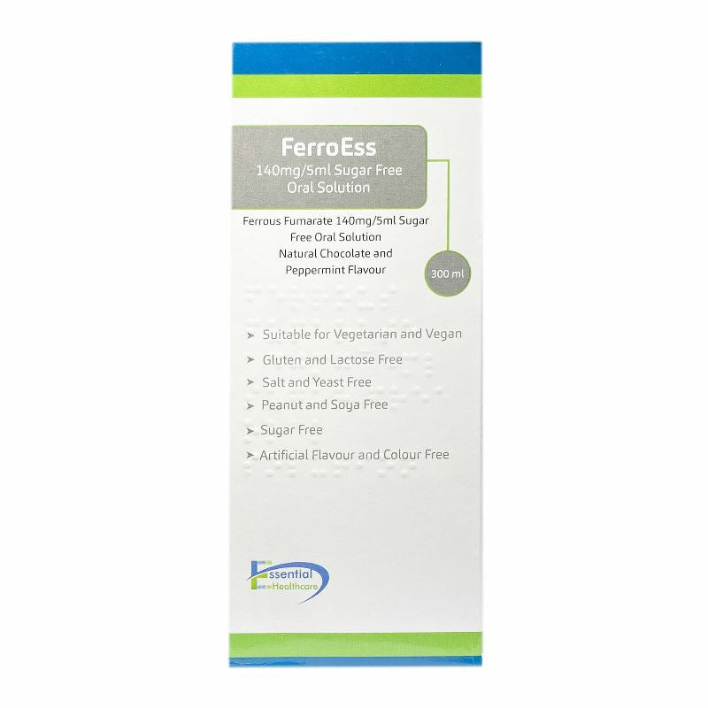 FERROESS Ferrous fumarate 140mg/5ml Syrup 300ml (Galfer Syrup Equivalent) - Essential Healthcare EasyMeds Pharmacy