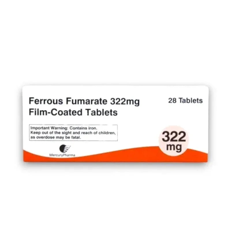 Ferrous Fumarate 322mg Iron Tablets Pack of 28 (Mercury Pharma)