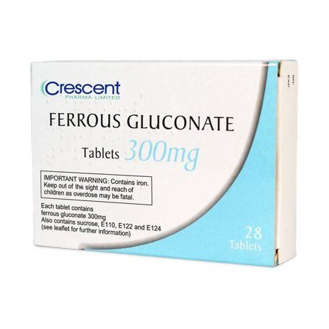 Ferrous Gluconate Iron Tablets 300mg x 28 -   EasyMeds Healthcare EasyMeds Pharmacy