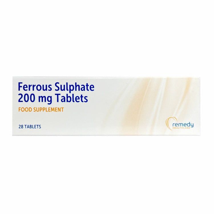 Ferrous Sulphate 200mg Iron Tablets - Packs of 28 Multi Quantity -   Essential EasyMeds Pharmacy