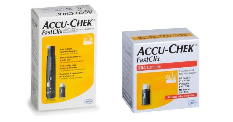 1-Click Accu Chek Fastclix Lancing Device/Finger Pricker + 210 Lancets (Roche) - Roche EasyMeds Pharmacy