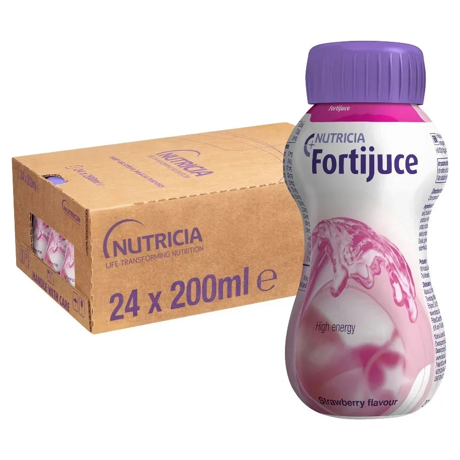 Fortijuice / Fortijuce Strawberry Juice Drink 200ml x 24 Bottles Bulk Buy Special Offer - Nutricia EasyMeds Pharmacy