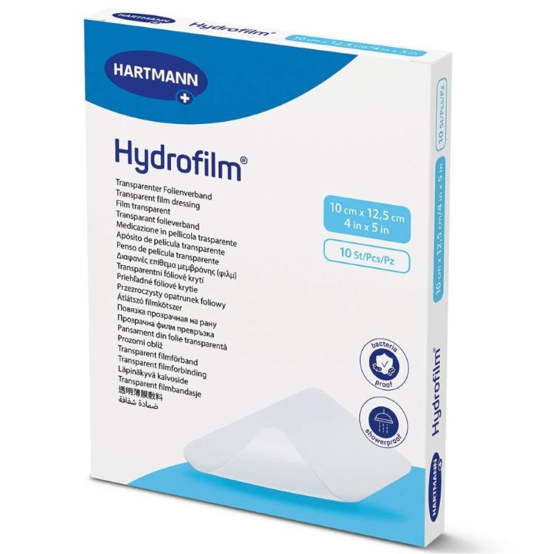Hydrofilm Trans Film Dressing 10cm x 12.5cm, Pack 10 or 5