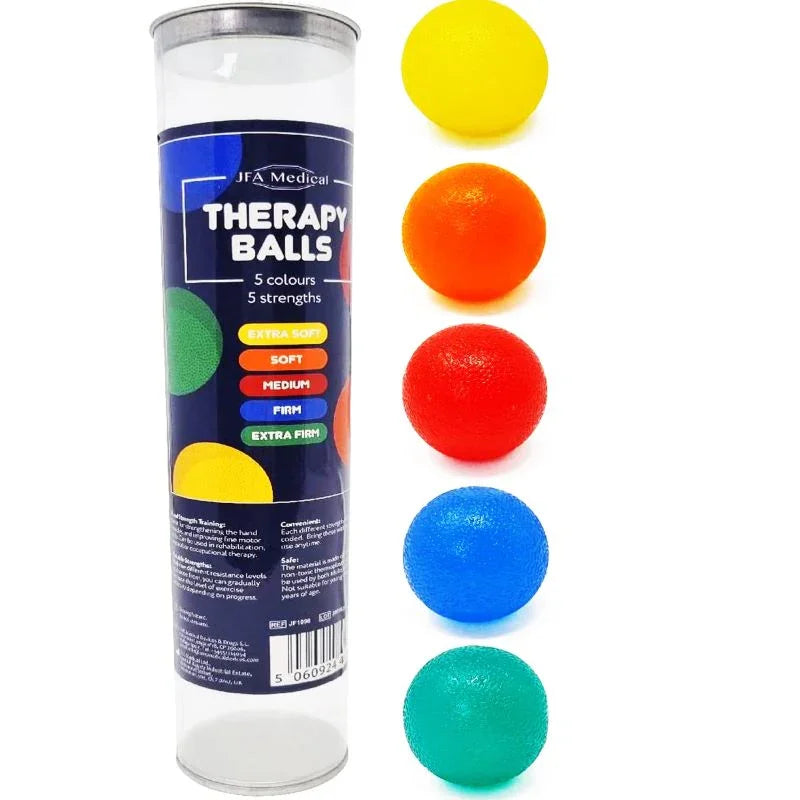 JFA Medical Hand Therapy Exercise Balls 5 Strengths