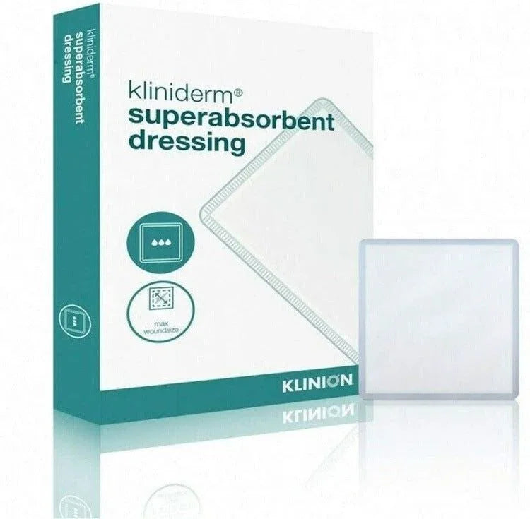 Kliniderm Superabsorbent dressings 7.5cm x 7.5cm (x50) - Bulk Pack - Kliniderm EasyMeds Pharmacy