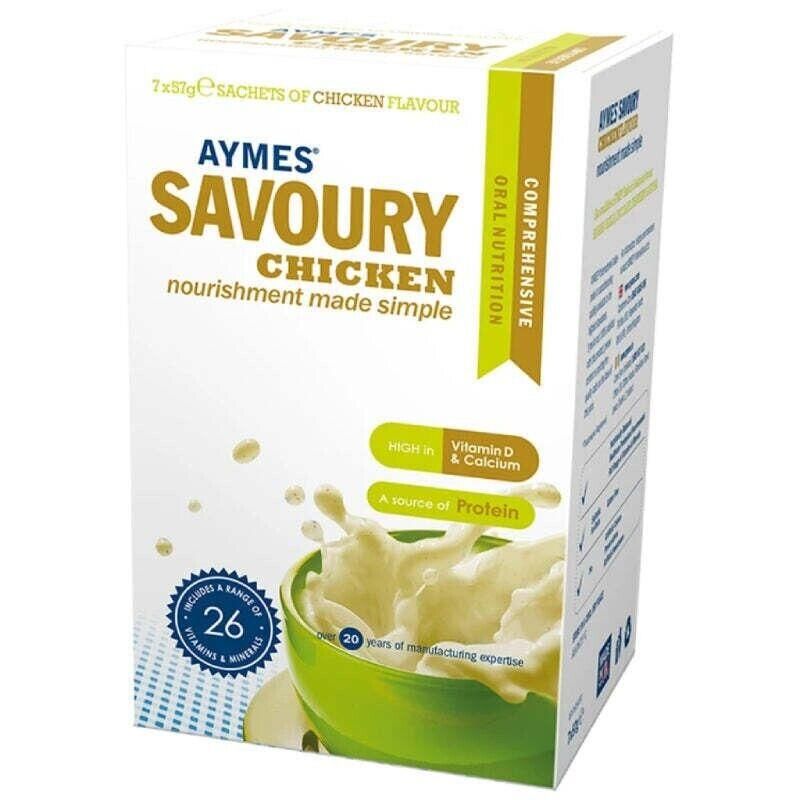 Aymes Savoury Sachets 57g x7 x6 Packs Mixed Flavours Vegetable /Chicken/Leak Pot - Aymes EasyMeds Pharmacy