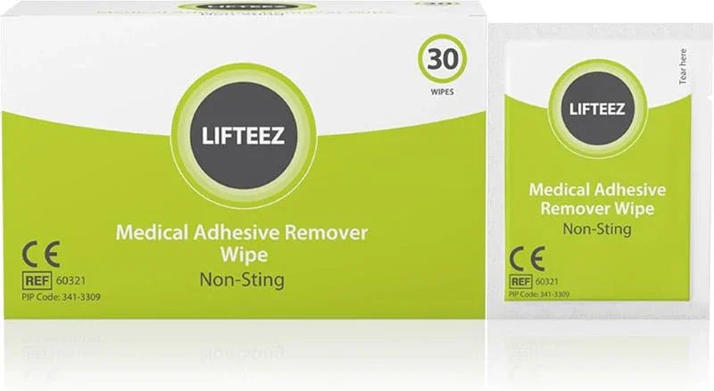 Lifteez Non Sting Medical Adhesive Remover Wipes x 30 - Lifteez EasyMeds Pharmacy