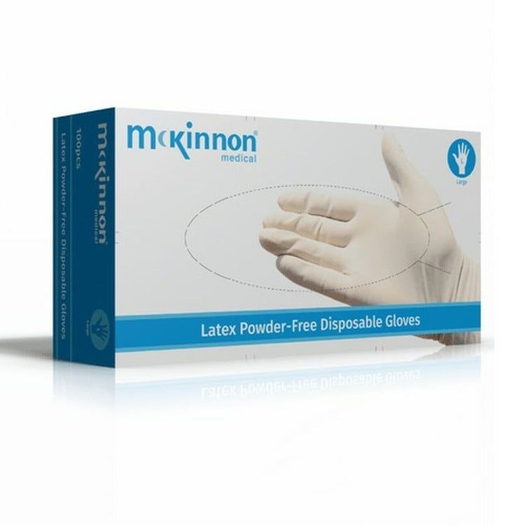 Alvita / McKinnon Latex Powder Free Gloves Medium x 100 - Alvita EasyMeds Pharmacy