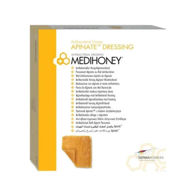 Medihoney Honey Alginate Dressing 10cm x 10cm x 5 - Medihoney EasyMeds Pharmacy