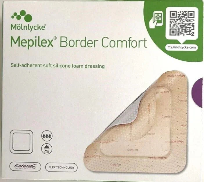 Mepilex Border Comfort Foam Absorbent Dressing 7.5cm x 7.5cm - Molnlycke EasyMeds Pharmacy