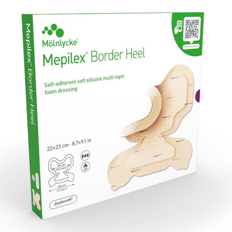Mepilex Border Heel Foam Dressing 22cm x 23cm x 5 (282710)