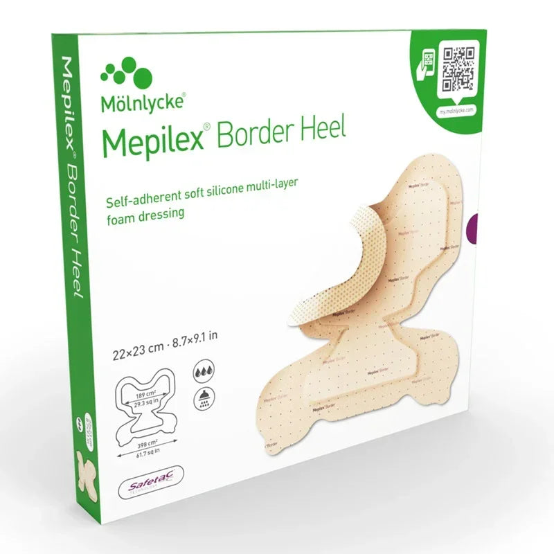 Mepilex Border Heel Foam Dressing 22cm x 23cm x 5 (282710)