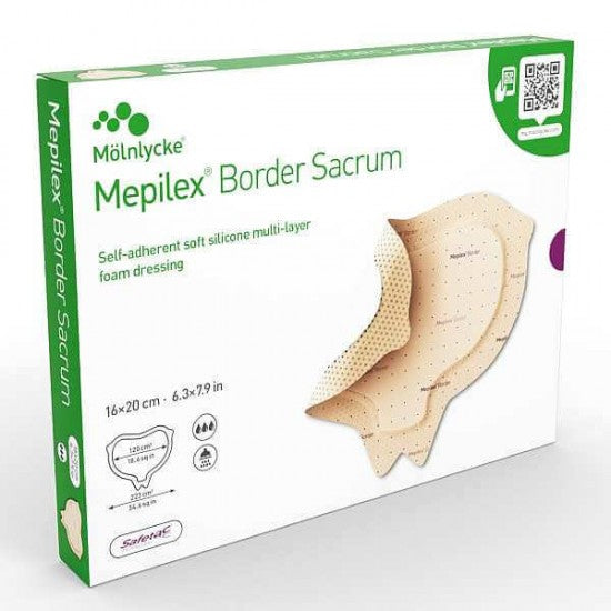 Mepilex Border Sacrum Sacral Dressings 16cm x 20cm - Wounds Ulcers 282010 - Molnlycke EasyMeds Pharmacy