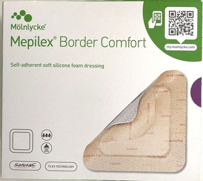 Mepilex Border Comfort 10cm x 20cm x5 Dressings - Molnlycke EasyMeds Pharmacy