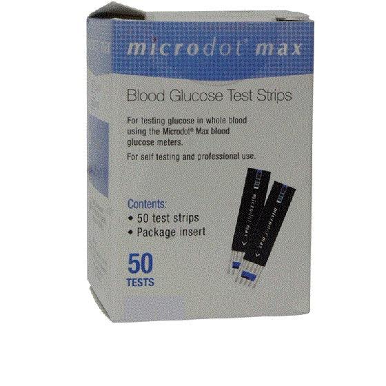 Microdot MAX Blood Glucose Test Strips x 50 - Cambridge Sensors EasyMeds Pharmacy