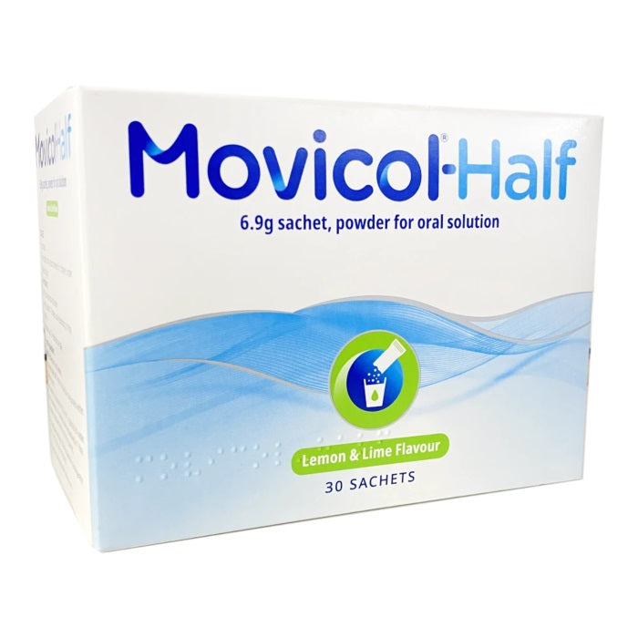 Movicol Half Macrogol Laxative Powder Sachets 6.9g x 30 - Forum Health Products LTD EasyMeds Pharmacy
