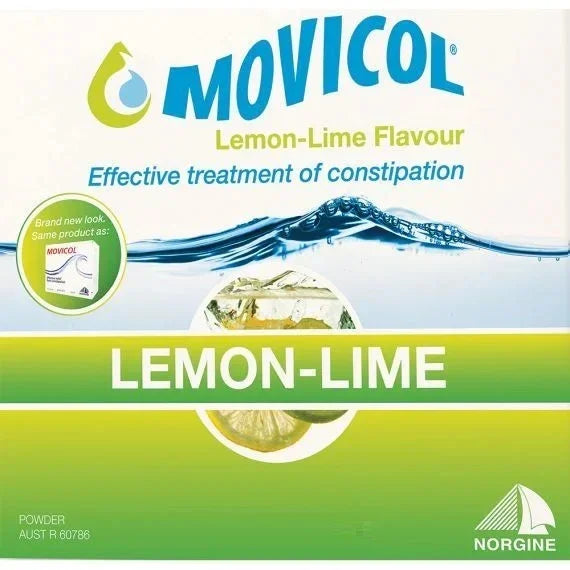 Movicol Macrogol Laxative Lemon & Lime Powder Sachet 13.8g x 50 - Forum Health Products LTD EasyMeds Pharmacy