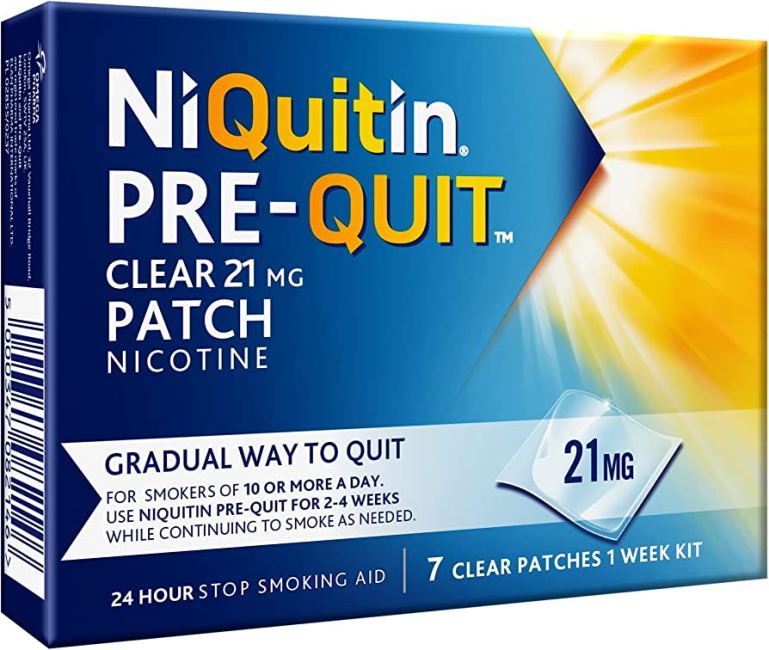 NiQuitin Pre-Quit Clear Patches 21mg x 7 - NiQuitin EasyMeds Pharmacy