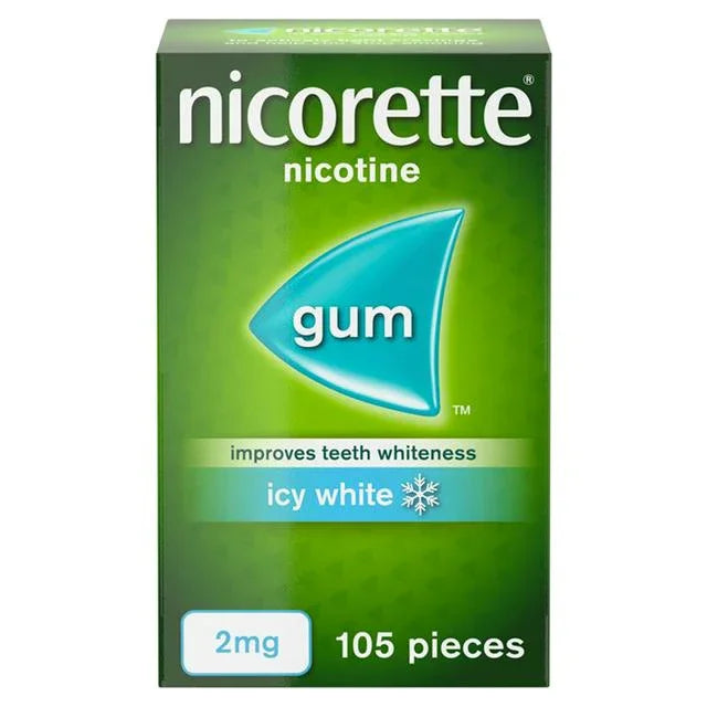 Nicorette Icy White Nicotine Gum 2mg x 105 - Nicorette EasyMeds Pharmacy