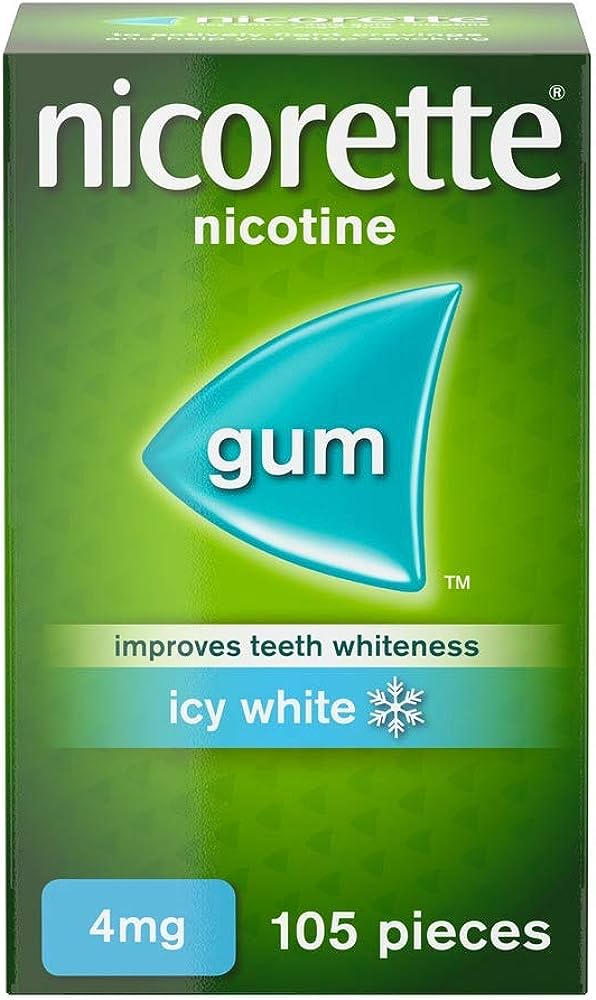 Nicorette Icy White Nicotine Gum 4mg x 105 - Nicorette EasyMeds Pharmacy