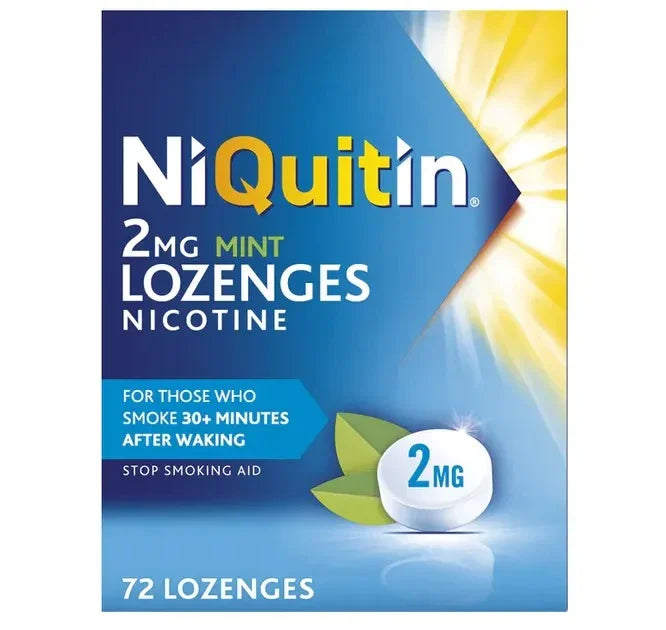 NiQuitin Mint Lozenges 2mg x 144 (72 x 2 Packs) - Omega Pharma EasyMeds Pharmacy