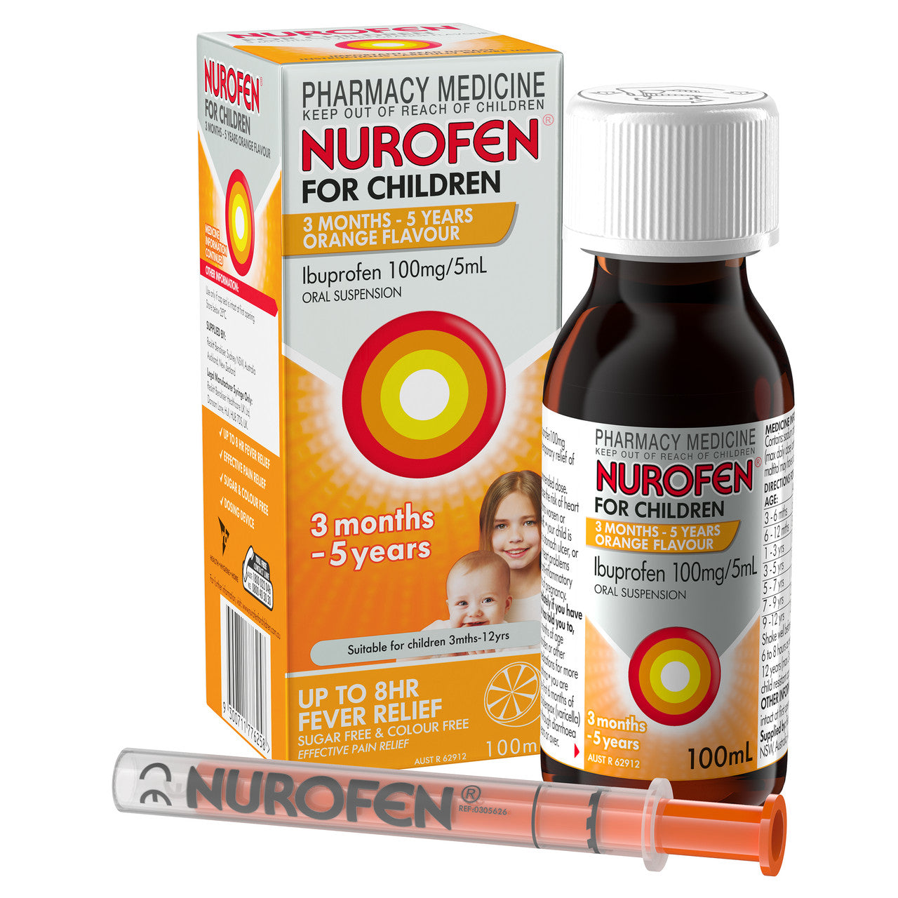 Nurofen Orange Flavour Oral Suspension for Children 100ml - Reckitt Benckiser EasyMeds Pharmacy