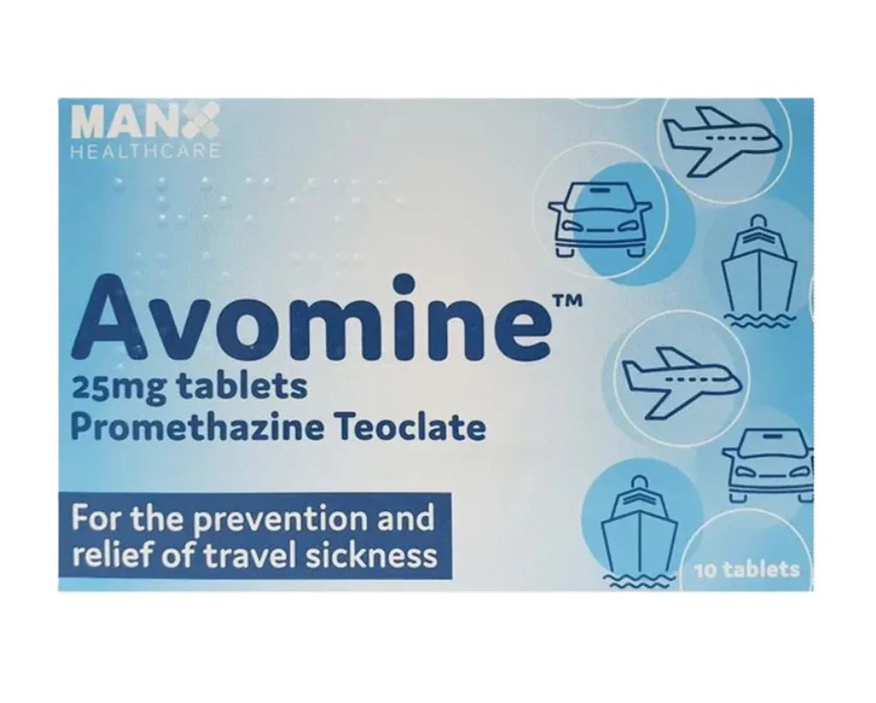 Avomine 25mg Tablets 10 Tablets