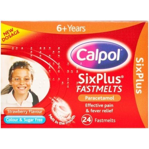 Calpol Six Plus 24 Fast Melts Tablets - Max 2/Order - Johnson & Johnson EasyMeds Pharmacy