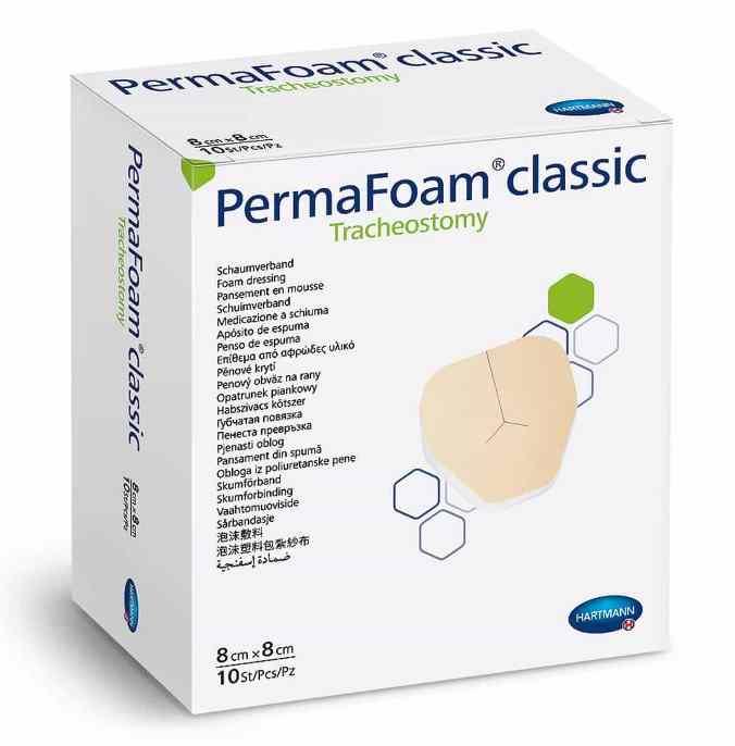PermaFoam Tracheostomy Foam Dressings 8cm x 8cm - Paul Hartmann EasyMeds Pharmacy