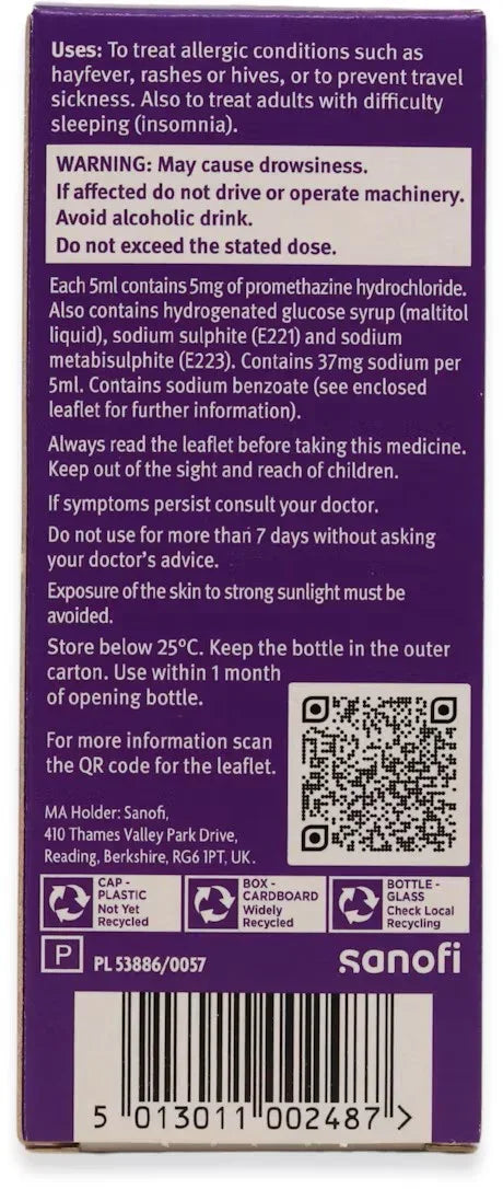 Phenergan 5mg/5ml Elixir 100ml