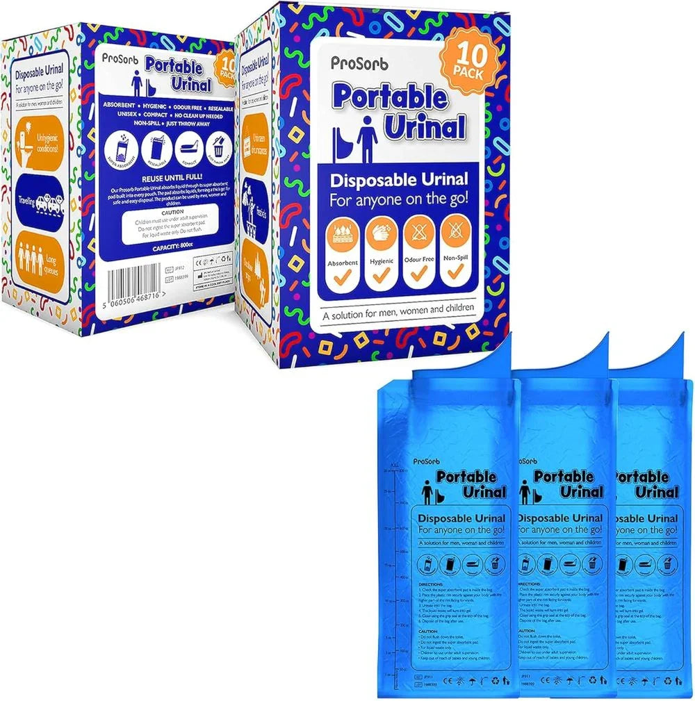 Prosorb Disposable/Portable Urinal for Men x 10 - JFA Medical EasyMeds Pharmacy