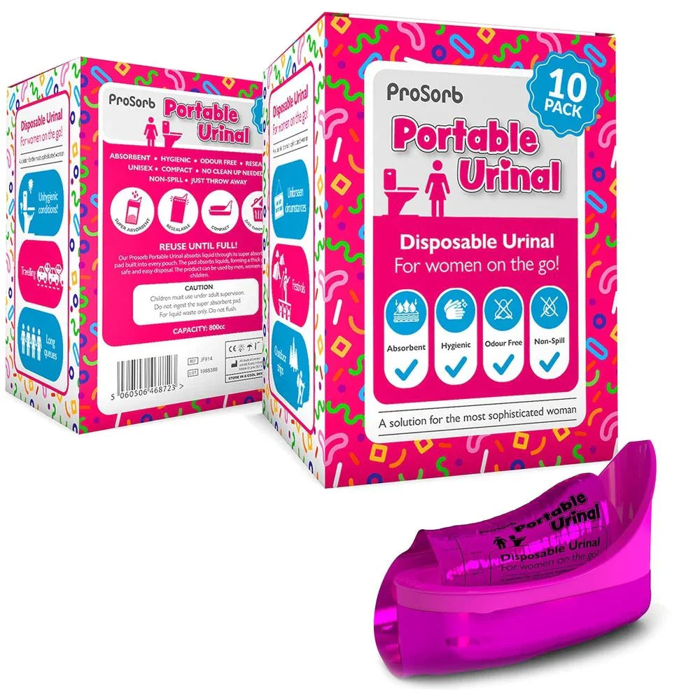Prosorb Disposable/Portable Urinal Female x 10 - JFA Medical EasyMeds Pharmacy