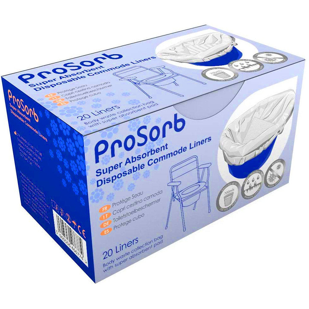 Prosorb Super Absorbent Disposable Commode Bed Pan Liners x 20 - JFA Medical EasyMeds Pharmacy