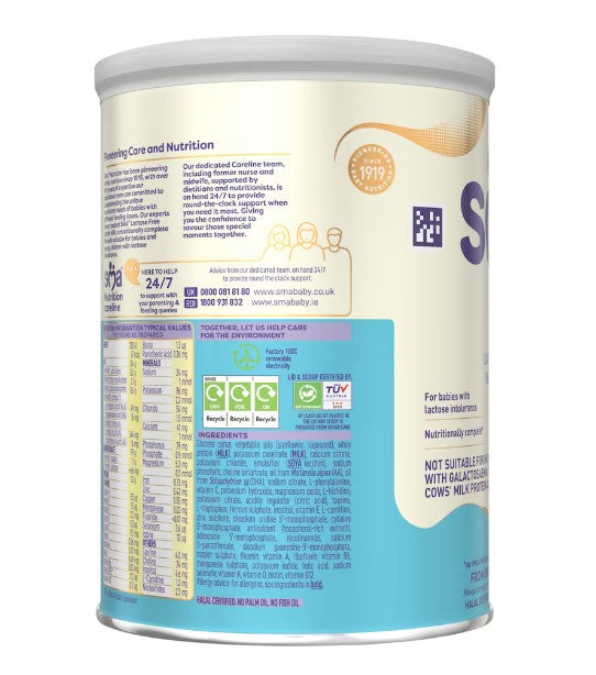 3x SMA Lactose Free Advanced Gold System Infant Milk with Omega 3&6 400g