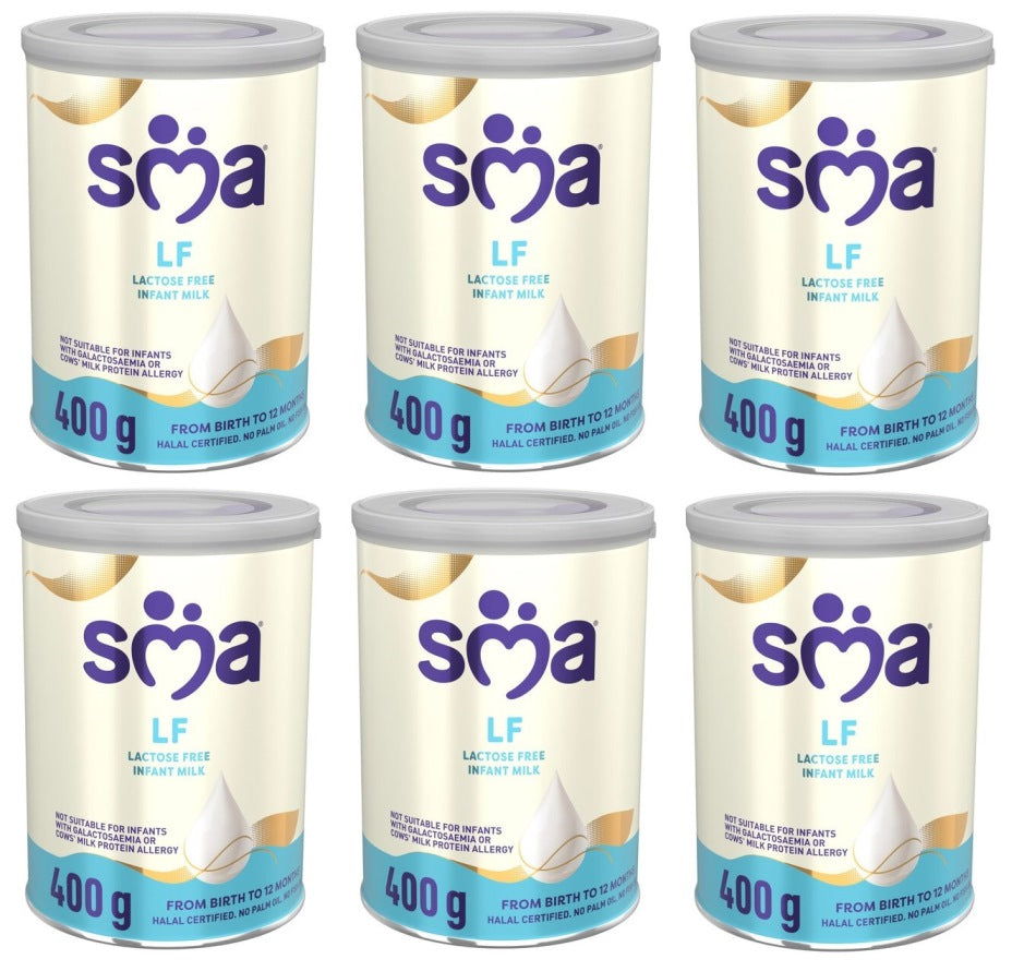 6x SMA Lactose Free Advanced Gold System Infant Milk with Omega 3&6 400g