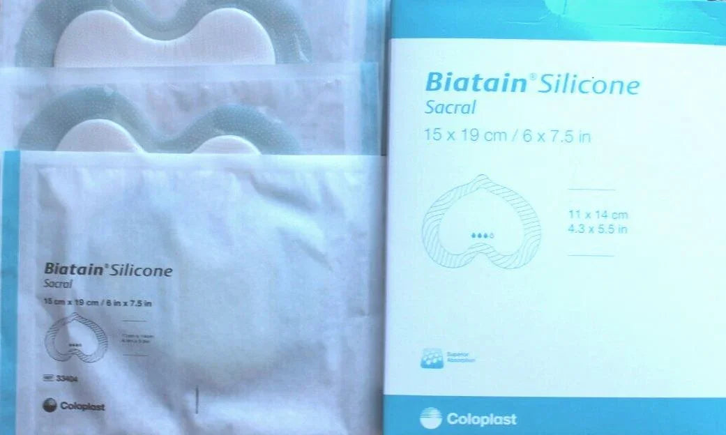Biatain Silicone Sacral/Sacrum Dressings 15cm x 19cm (Pack of 5) 33404 - Coloplast EasyMeds Pharmacy